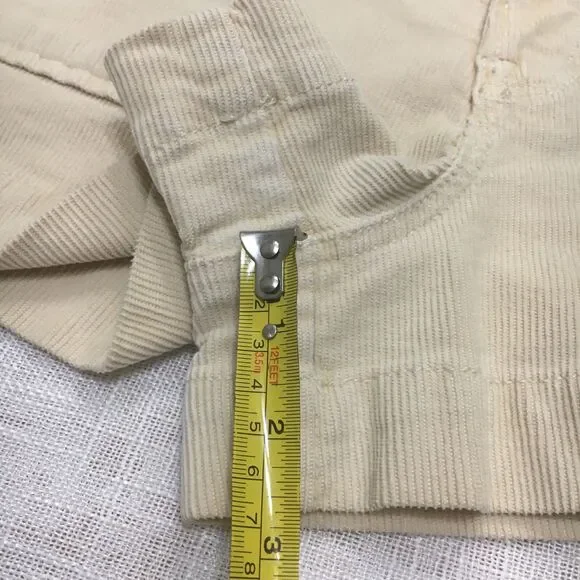 American Eagle Corduroy Shorts 12 Retro High Waist Stretch Beach Festival Boho - Picture 12 of 13